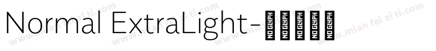 Normal ExtraLight字体转换
